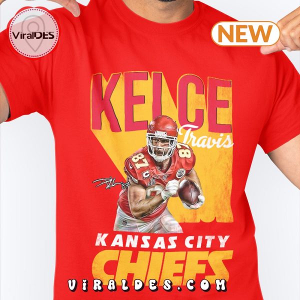 Travis Kelce Kansas City Chiefs Signatures T-Shirt