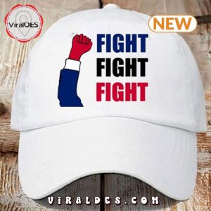 Introducing the Trump Retro Fight Fight Fight Print White Classic Cap