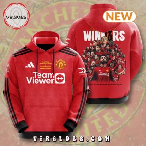 2024 Manchester United 13 Times Cup Winners Red Hoodie