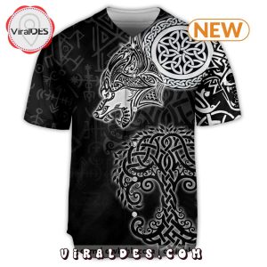 Viking Wolf For Men Baseball Jersey