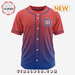 MLB Chicago Cubs Personalized Gradient Design Baseball Jersey