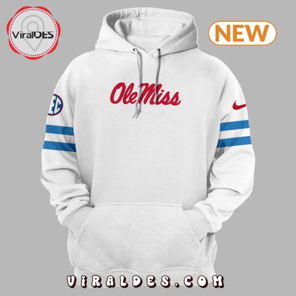 White & Powder Blue NCAA Ole Miss Rebels Season Hoodie, Jogger, Cap