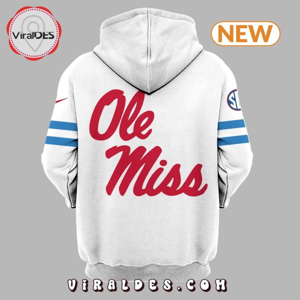 White & Powder Blue NCAA Ole Miss Rebels Season Hoodie, Jogger, Cap