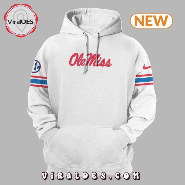 White & Powder NCAA Blue Ole Miss Rebels Season Hoodie, Jogger, Cap