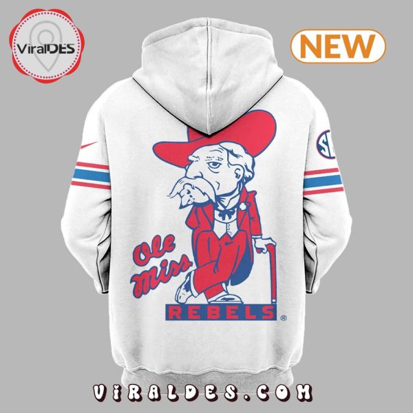 White & Powder NCAA Blue Ole Miss Rebels Season Hoodie, Jogger, Cap