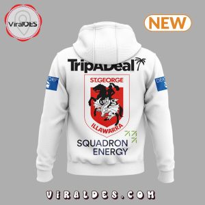 Sports Team St. George Illawarra Dragons White Hoodie