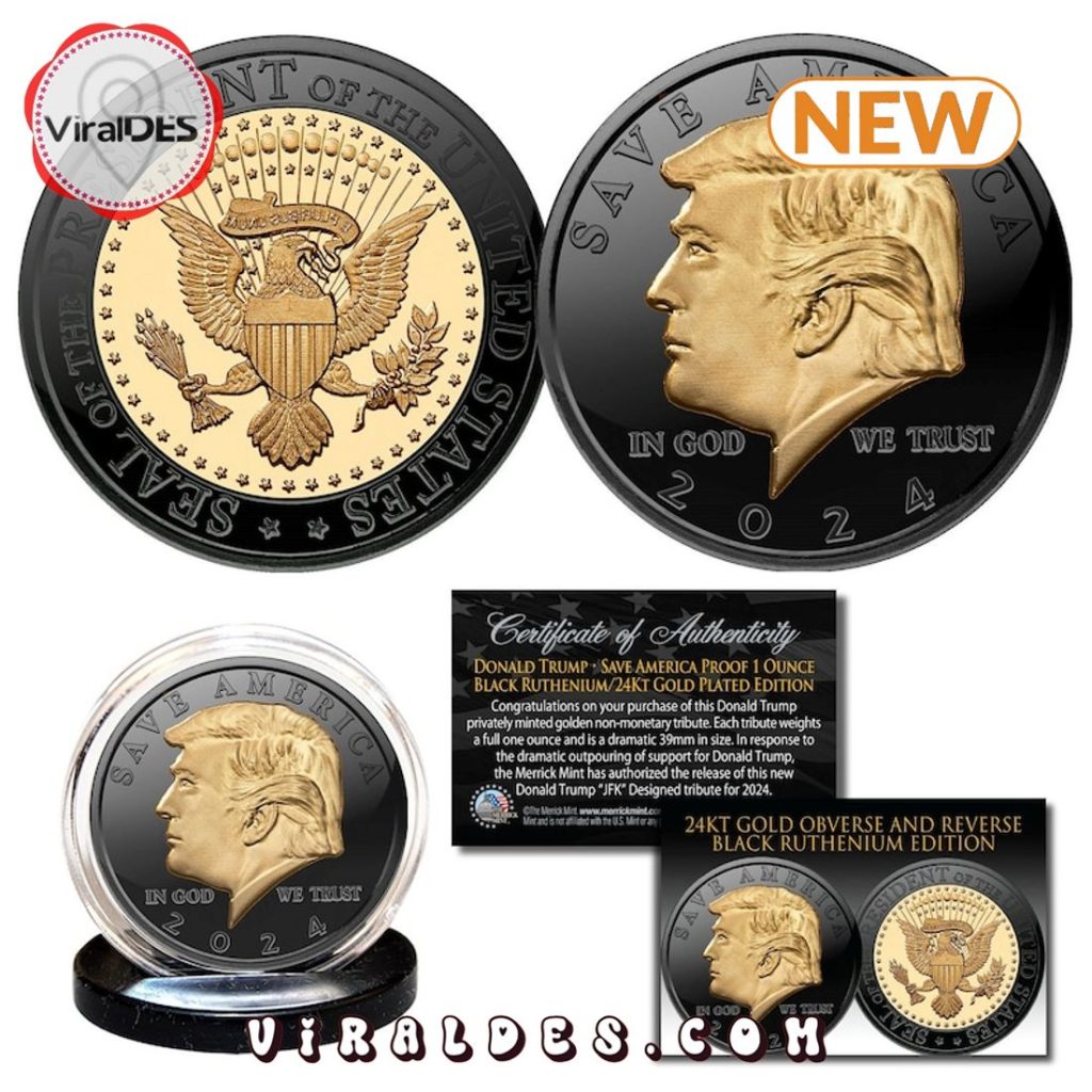 2024 Donald Trump Save America Black Ruthenium Coin 2024 Donald Trump Save America Black Ruthenium Coin