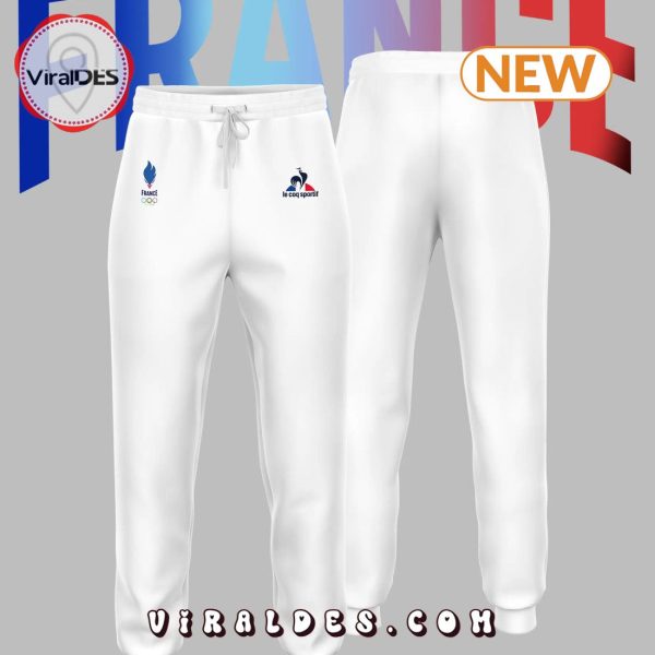 2024 France Team Olympic White Hoodie, Jogger, Cap