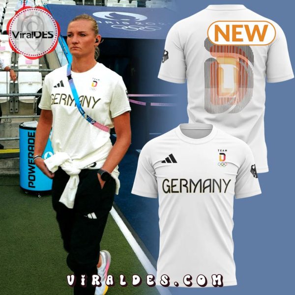 2024 Germany Team Olympic White T-Shirt, Cap