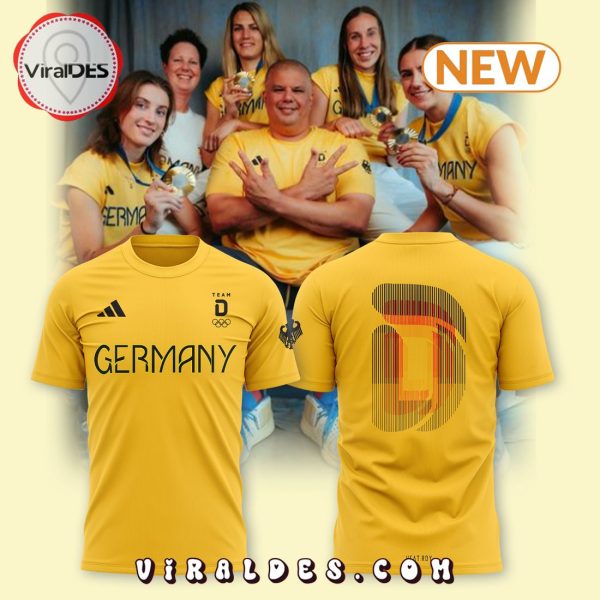 2024 Germany Team Olympic Yellow T-Shirt, Cap