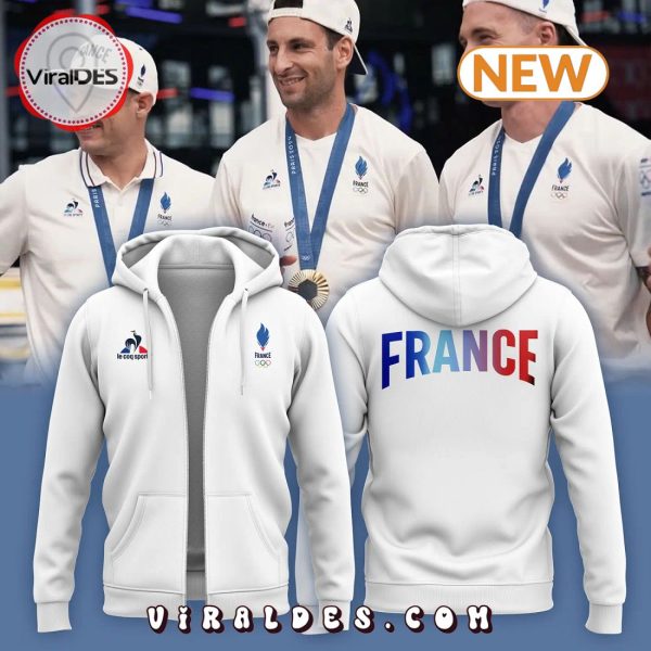 2024 Limited France Team Olympic White Hoodie