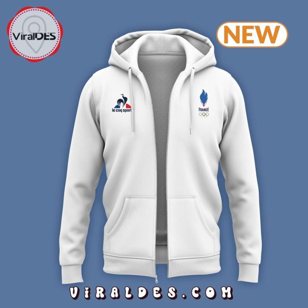 2024 Limited France Team Olympic White Hoodie