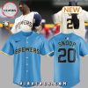 2024 Milwaukee Brewers Snoop Dogg 20 Navy Jersey