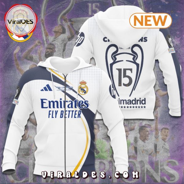 2024 Real Madrid Champions Of Europe Hoodie