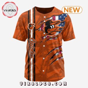 Baltimore Orioles Custom US Flag Baseball Jersey