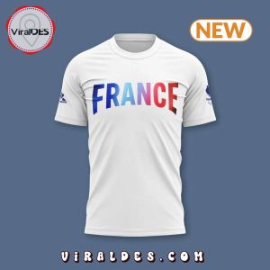 2024 Paris France Team White T-Shirt, Cap