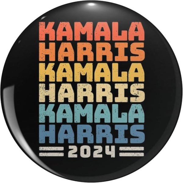 Kamala Harris For President 2024 Distressed Lapel Pin Cute Brooch Pins Badges