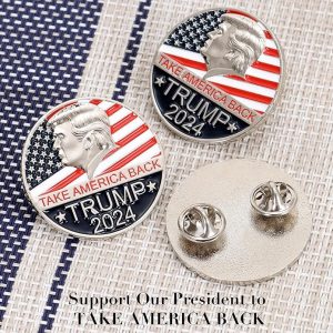 Trump 2024 Pin - Trump for President 2024 Enamel Lapel Pin - Take America Back Trump 2024 Button