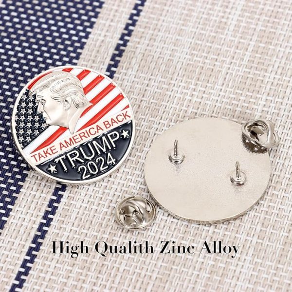 Trump 2024 Pin Trump for President 2024 Enamel Lapel Pin Take America Back Trump 2024 Button