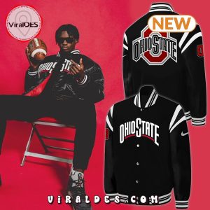 Men’s Ohio State Buckeyes Black Baseball Jacket