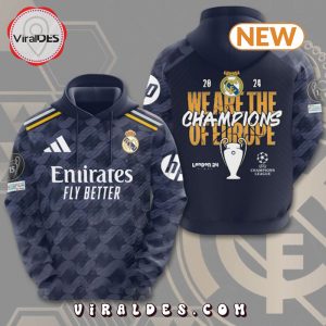 Real Madrid 2024 Champions Of Europe Navy Hoodie