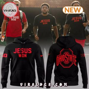 Jesus Won Ohio State Football Black Hoodie, Jogger, Cap