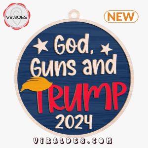 God, Guns And Trump 2024 Christmas Ornament