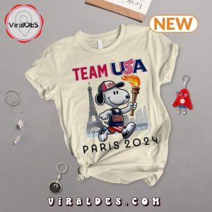 Funny Snoopy USA Team Paris 2024 Olympics T-Shirt