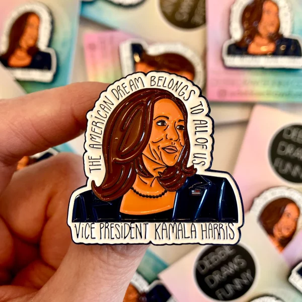 VP Kamala Harris Inspirational Quote Enamel Pin