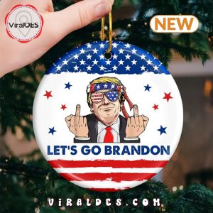 Let’s Go Brandon Trump Christmas Ornament