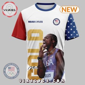 Noah Lyles USA Paris 2024 Olympics Shirt