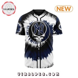 New York Yankees Custom Grateful Dead Design Baseball Jersey