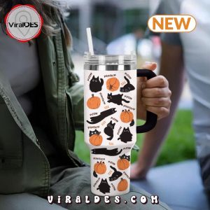 Black Cats And Pumpkins 40oz Tumbler