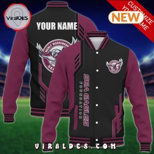 Custom Manly Sea Eagles NRL Baseball Jacket