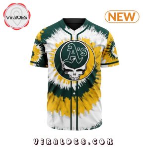 Oakland Athletics Custom Grateful Dead Design Baseball Jersey