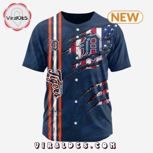 Detroit Tigers Custom US Flag Baseball Jersey