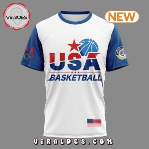 Men’s USA Basketball 2024 Paris Olympics White Shirt