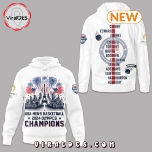 USA Men’s Basketball 2024 Olympics Champions White Hoodie