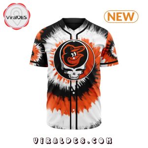 Baltimore Orioles Custom Grateful Dead Design Baseball Jersey