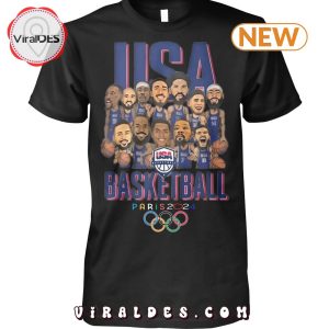 USA Basketball Team Paris 2024 Olympics T-Shirt