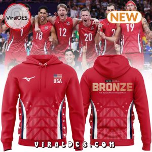 Bronze Medals Olympic USA Volleyball Team Red Hoodie