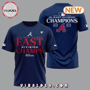 2023 Atlanta Brave NL East Champion Navy Shirt