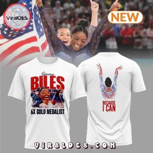 Simone Biles Gold Medalist White T-Shirt, Cap