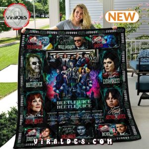 Beetlejuice Characters Quilt Blanket