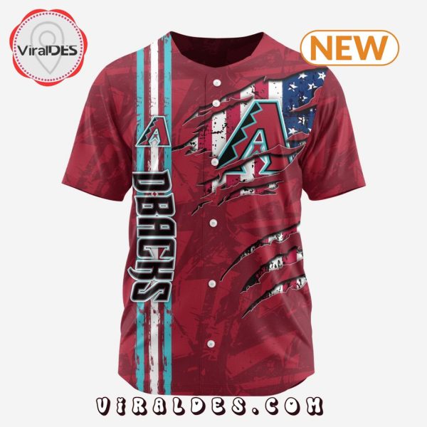 Arizona Diamondbacks Custom US Flag Baseball Jersey