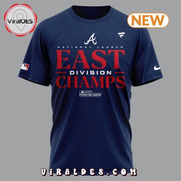 Atlanta Brave NL East Champion 2023 Navy T-Shirt, Cap