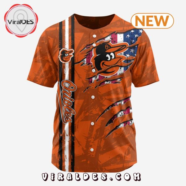 Baltimore Orioles Custom US Flag Baseball Jersey