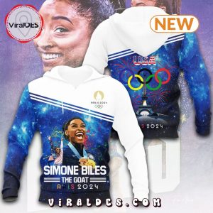 Simone Biles The Goat Paris 2024 Galaxy Hoodie