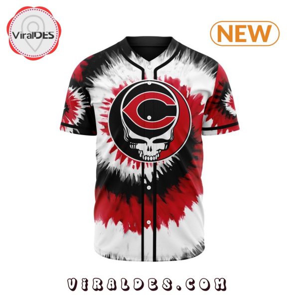 Cincinnati Reds Custom Grateful Dead Design Baseball Jersey