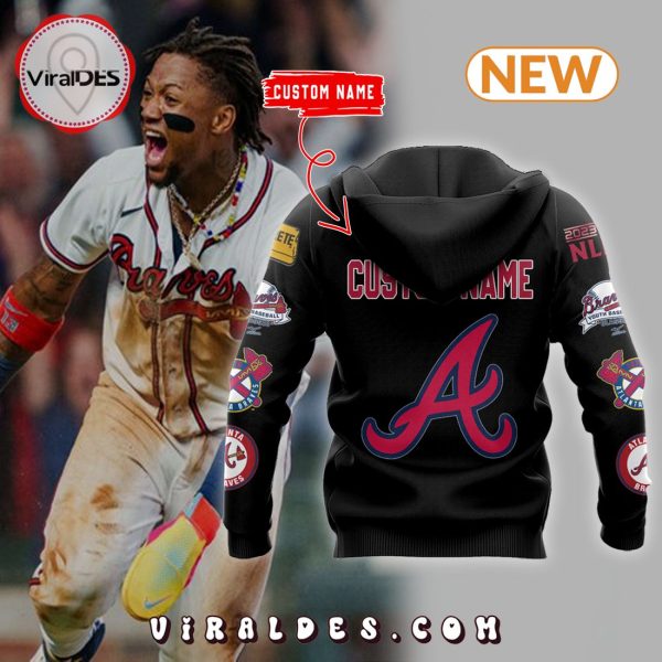 Custom Atlanta Braves 2023 Postseason Black Hoodie, Jogger, Cap